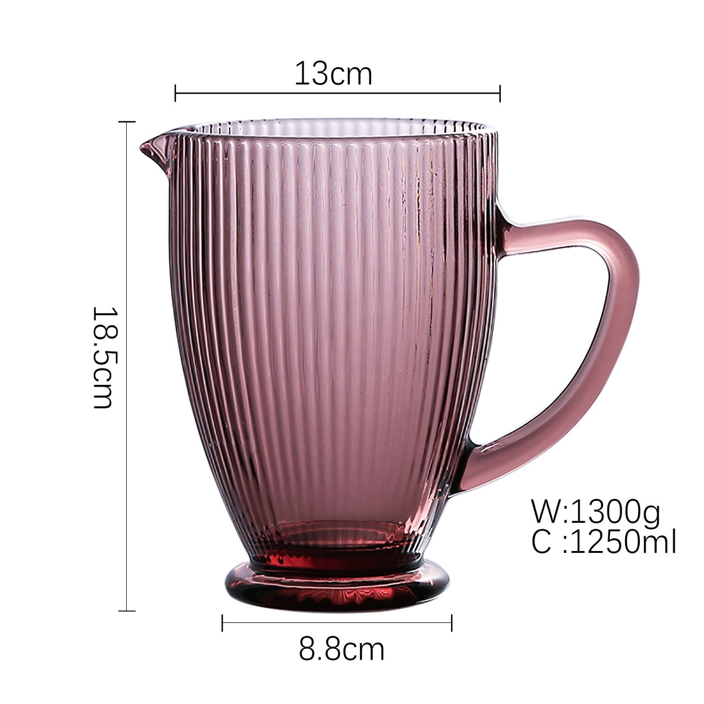 Solid Color Glass Pitcher