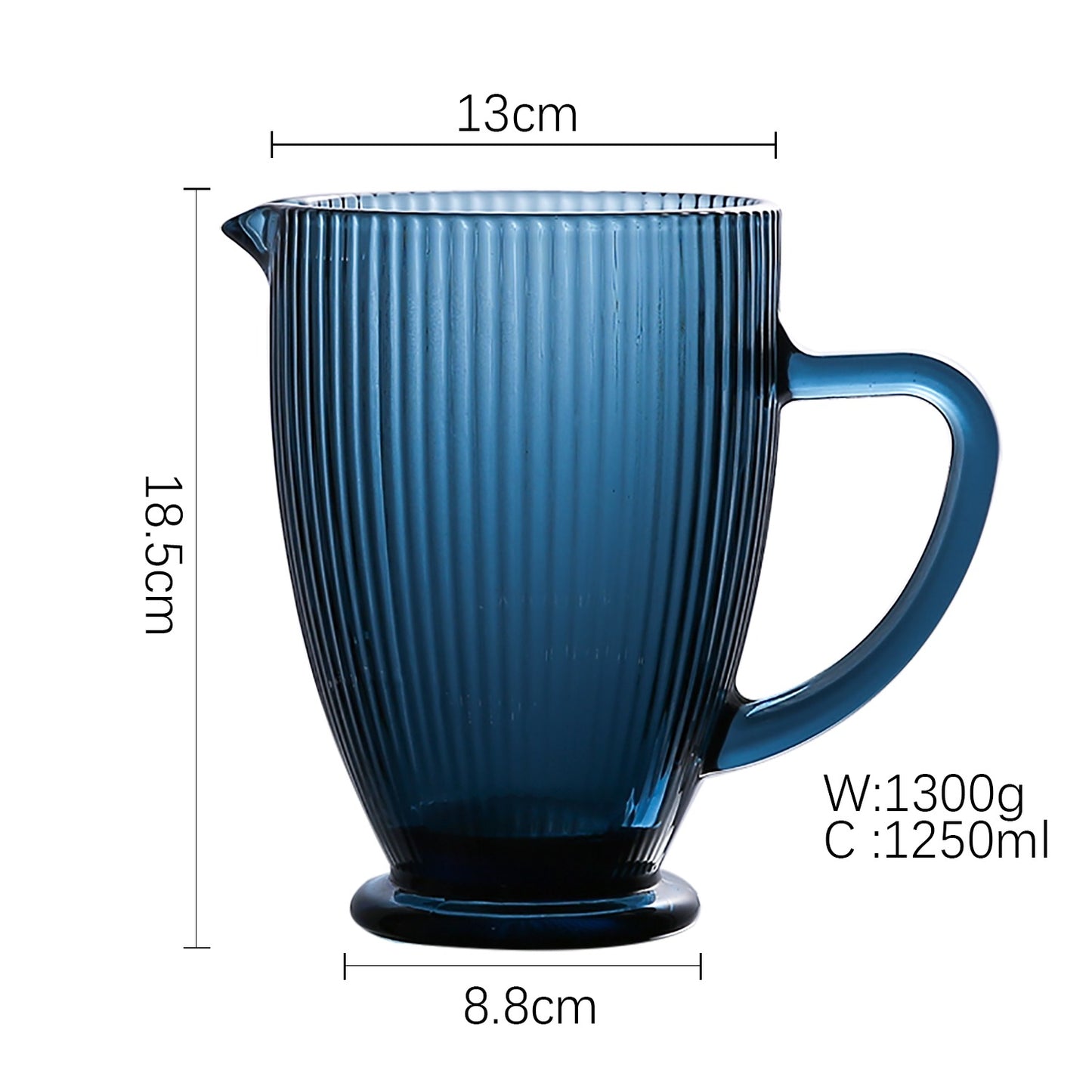 Solid Color Glass Pitcher